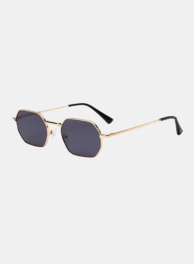 korico Rixa Black Gold Full Rim Rectangle Sunglasses - Image 1